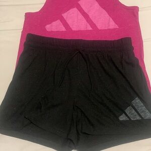 Adidas Black Athletic Shorts Lightweight Elastic Waist